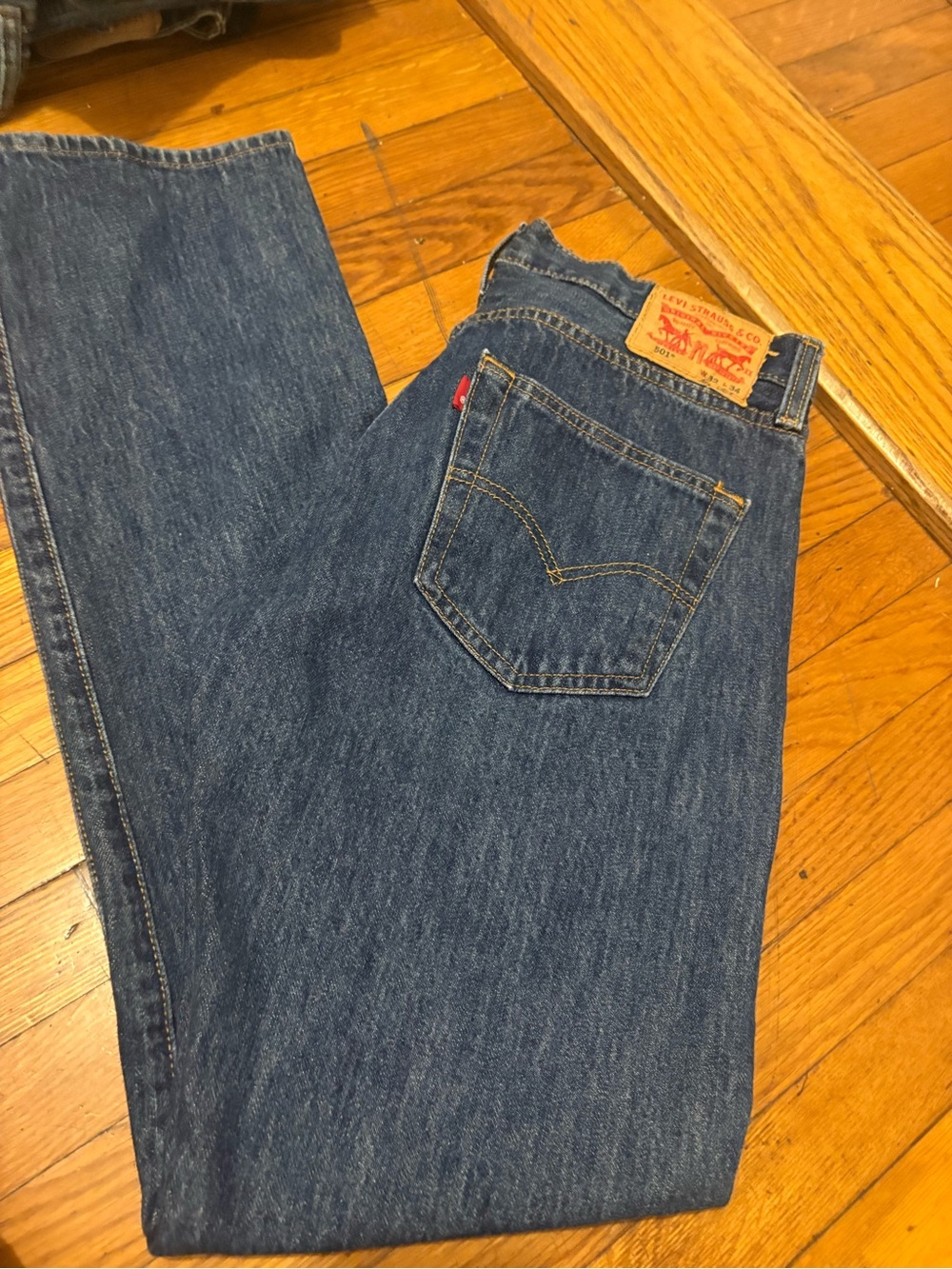 Levi's Men's Dark Blue Straight Jeans - Classic Five-Pocket